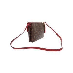 Louis Vuitton Leather Twice Monogram Brown Shoulder Bag